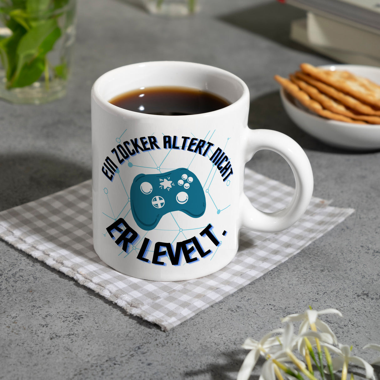 Ein Zocker altert nicht Kaffeebecher Er levelt