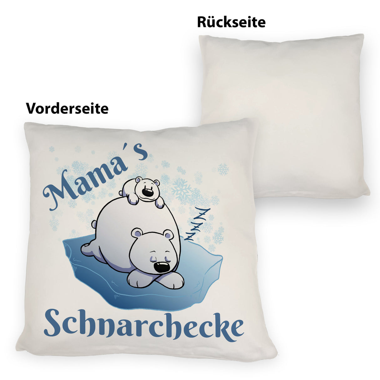 Mamas Schnarchecke Eisbär Kissen