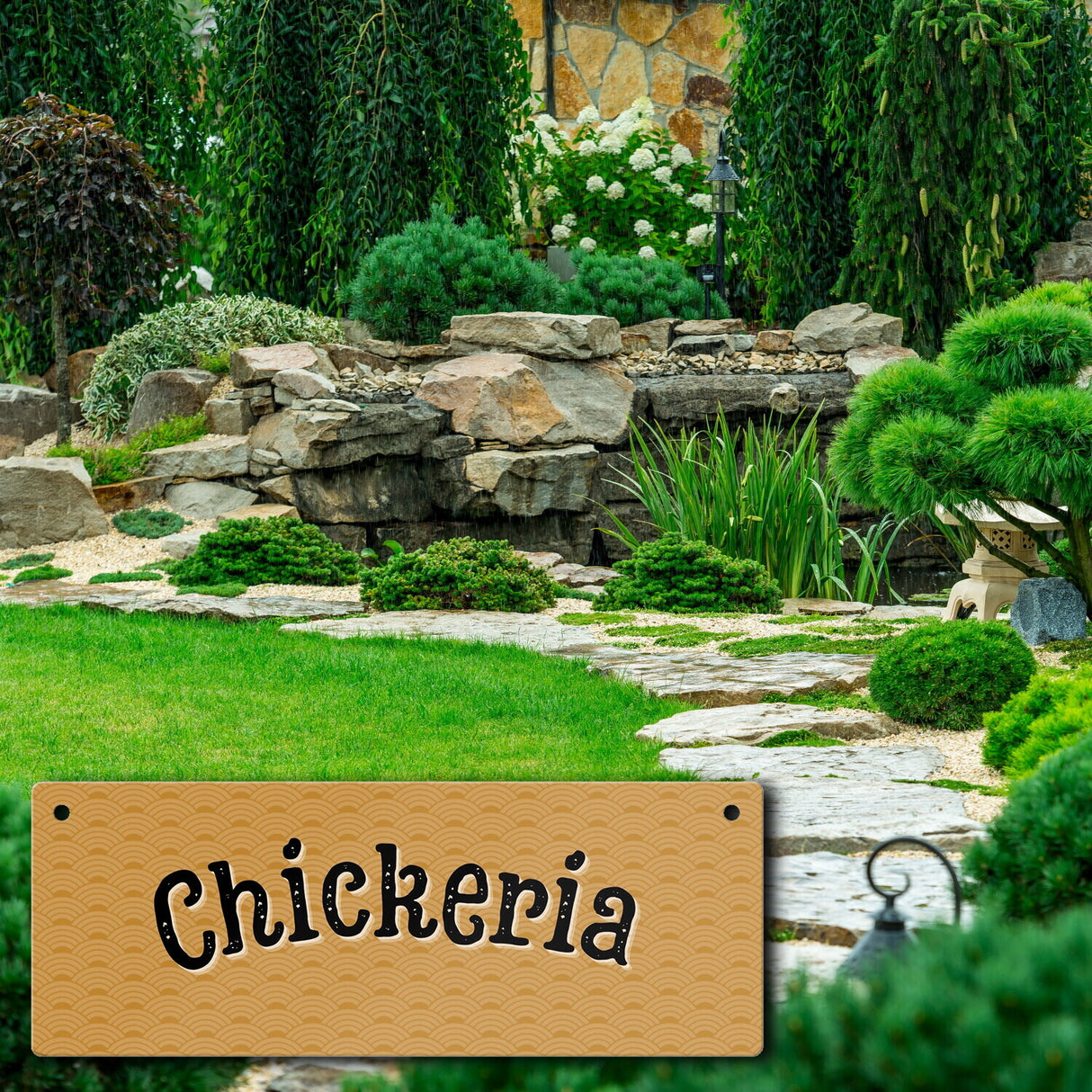 Chickeria Hühnerstall Metallschild