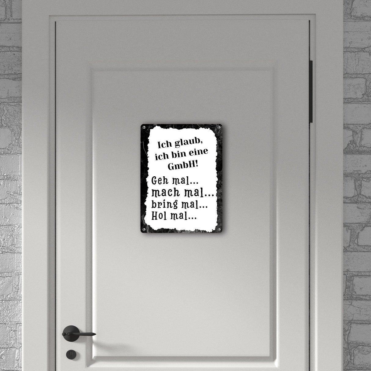 Ich bin eine GmbH Metallschild in 15x20 cm mit Spruch