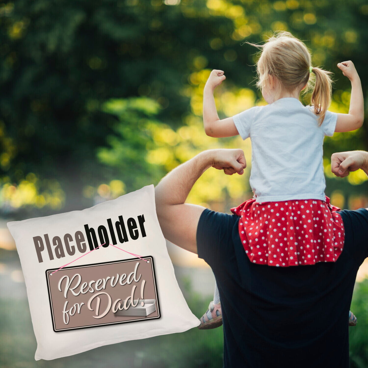 Reserved for Dad! Placeholder Kissen für den Vater