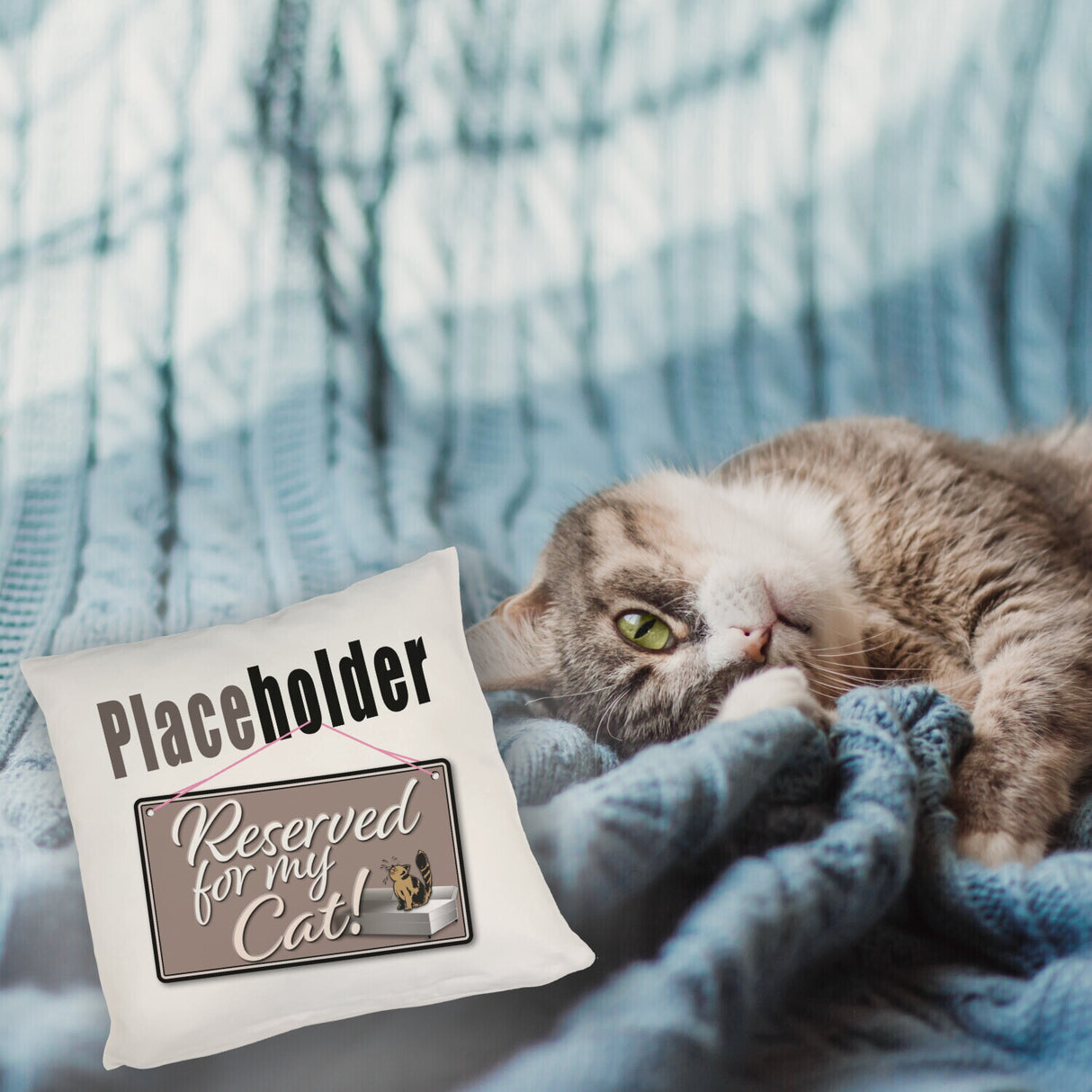 Reserved for my Cat! Placeholder Kissen für die Katze