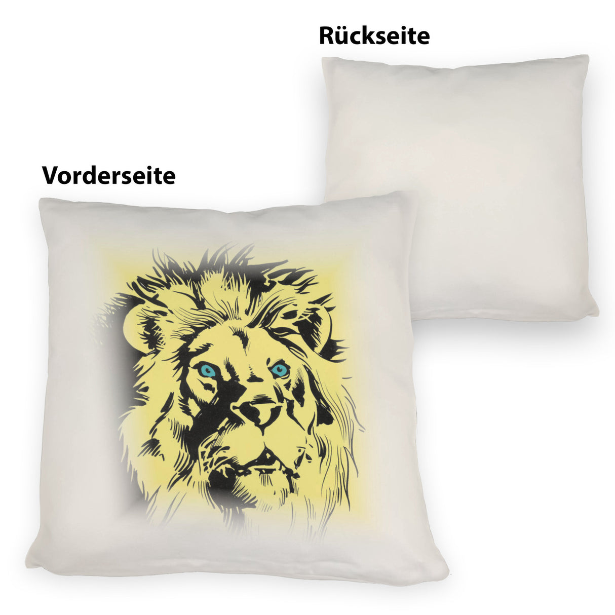 Löwenkopf Kissen mit majestätischem Tier