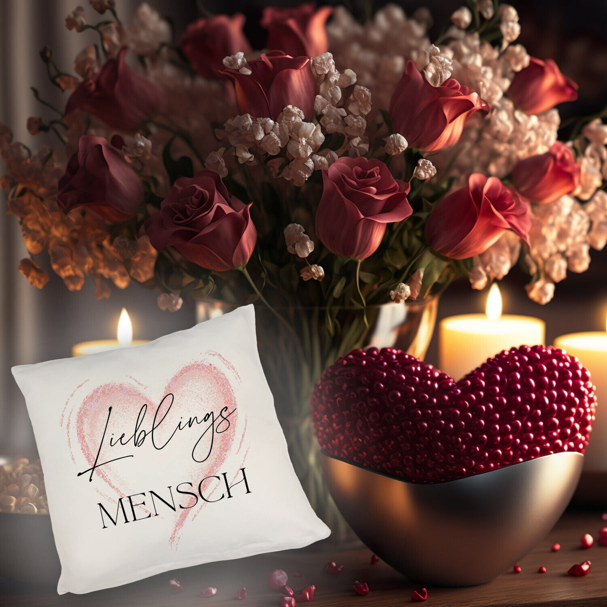Lieblingsmensch Kissen in rosa