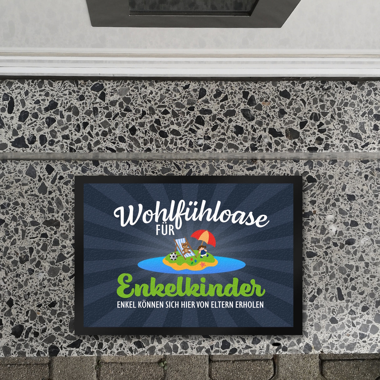 Wohlfühloase für Enkelkinder Fußmatte in 35x50 cm können sich von Eltern erholen