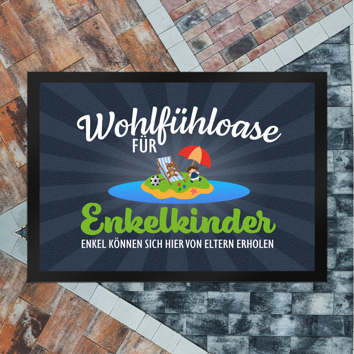 Wohlfühloase für Enkelkinder Fußmatte in 35x50 cm können sich von Eltern erholen