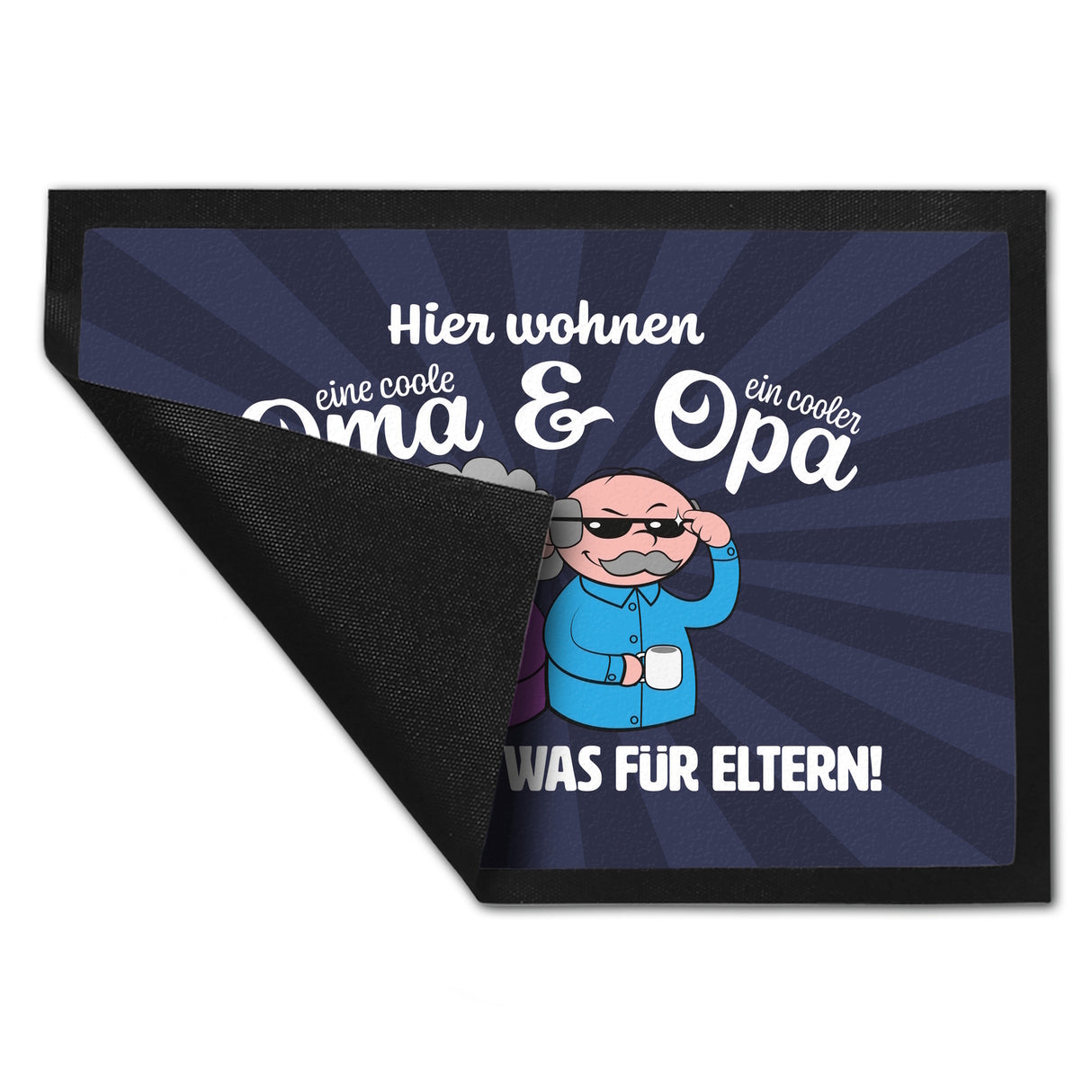 Coole Großeltern Fußmatte in 35x50 cm mit Spruch Regeln sind was für Eltern