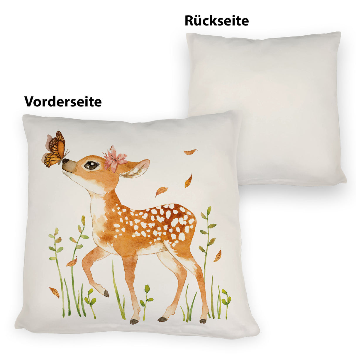 Reh Kissen im Aquarell Stil