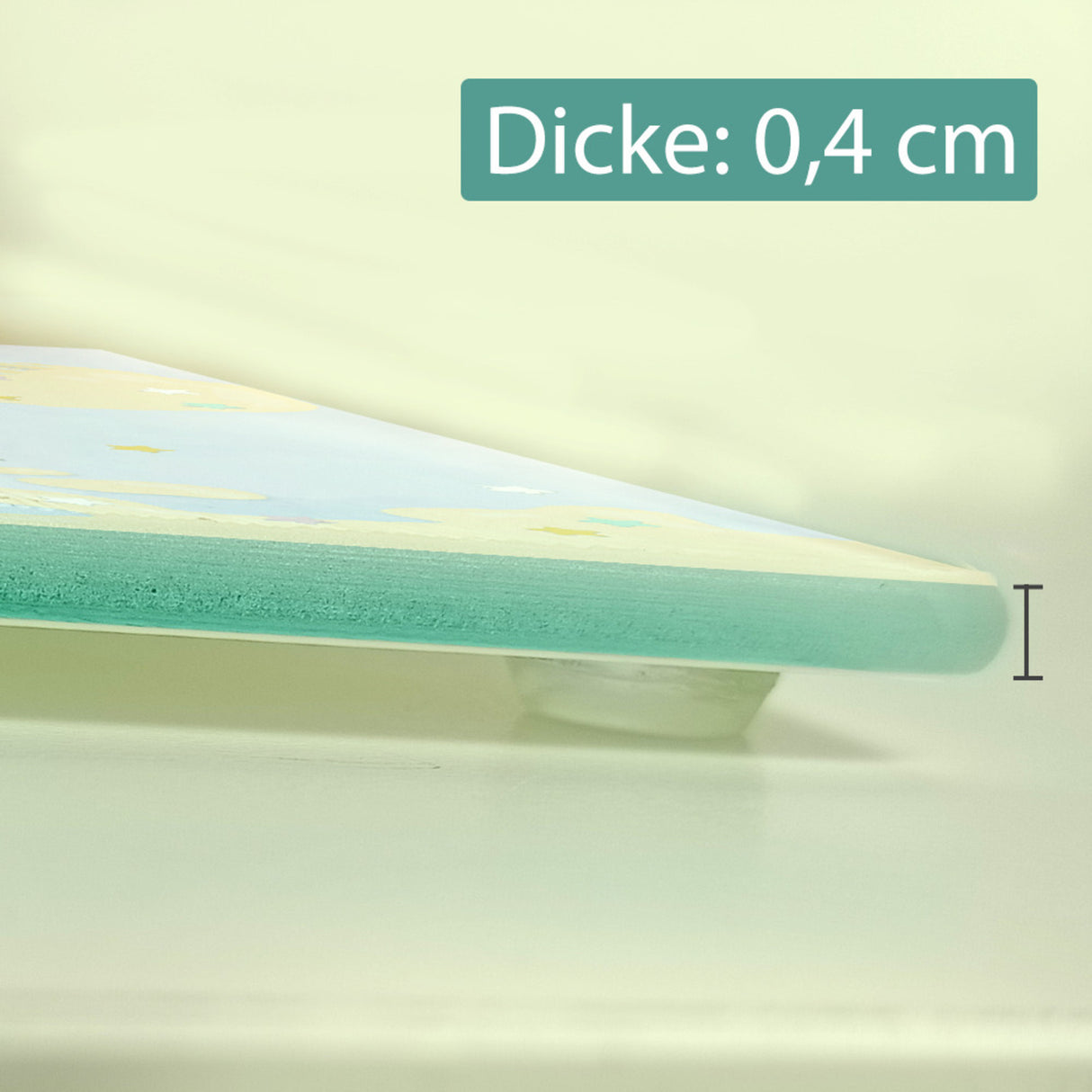 Gute Mütter Schneidebrett aus Glas mit Spruch Kinder dürfen die Rührbesen abschlecken