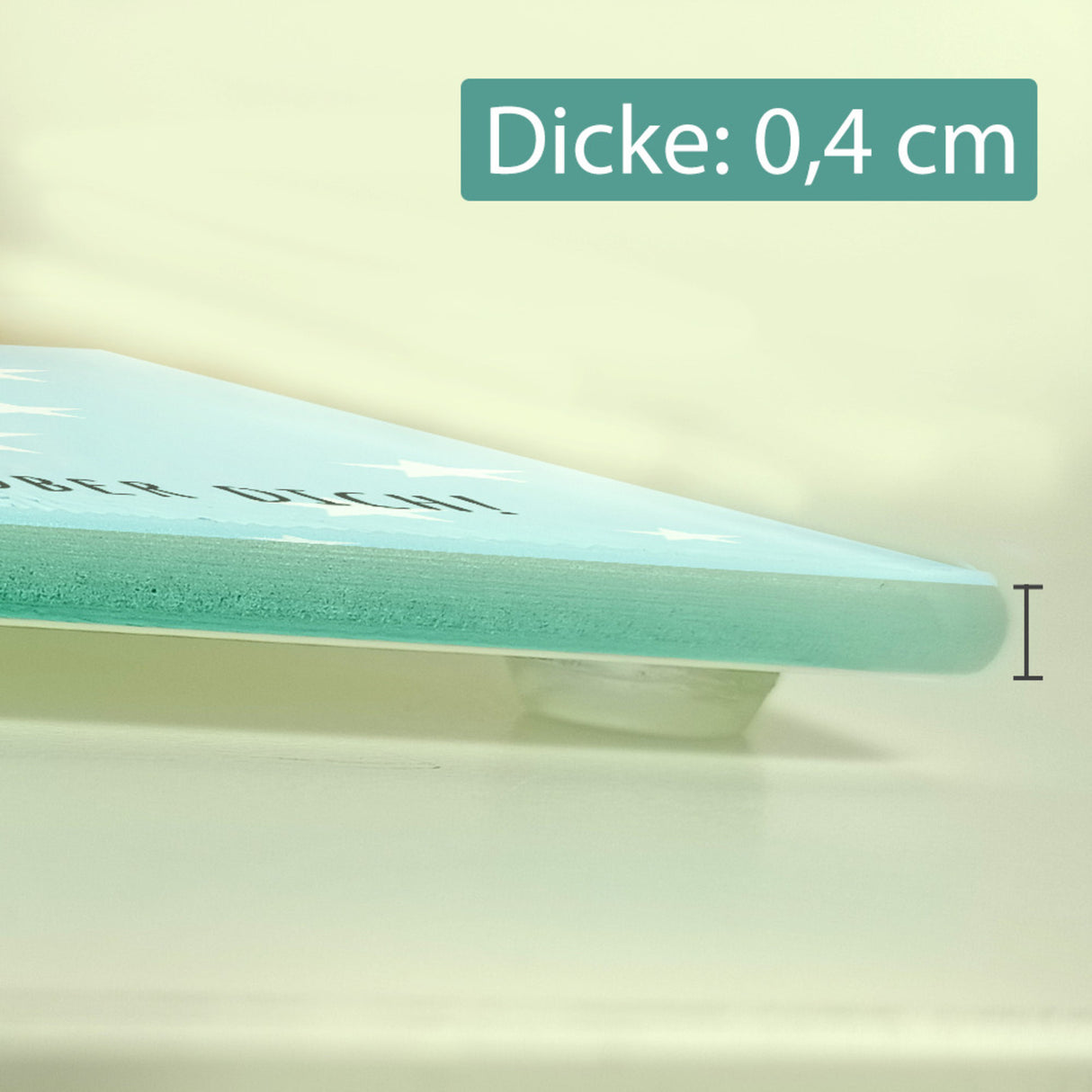 Engel Schneidebrett aus Glas mit Spruch Dein kleiner Schutzengel wacht über Dich