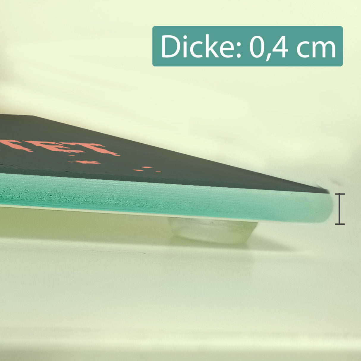 Serienkiller mit Messer Schneidebrett aus Glas mit Spruch Es ist angerichtet