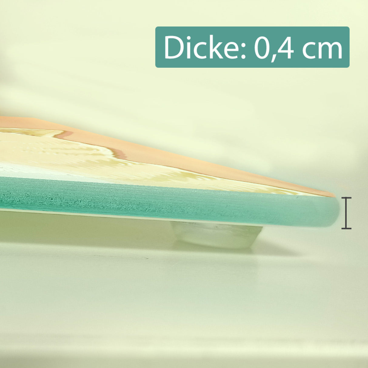 Verkrümel dich Schneidebrett aus Glas mit niedlicher Katze