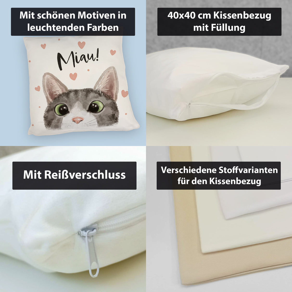 Miau Katze Kissen