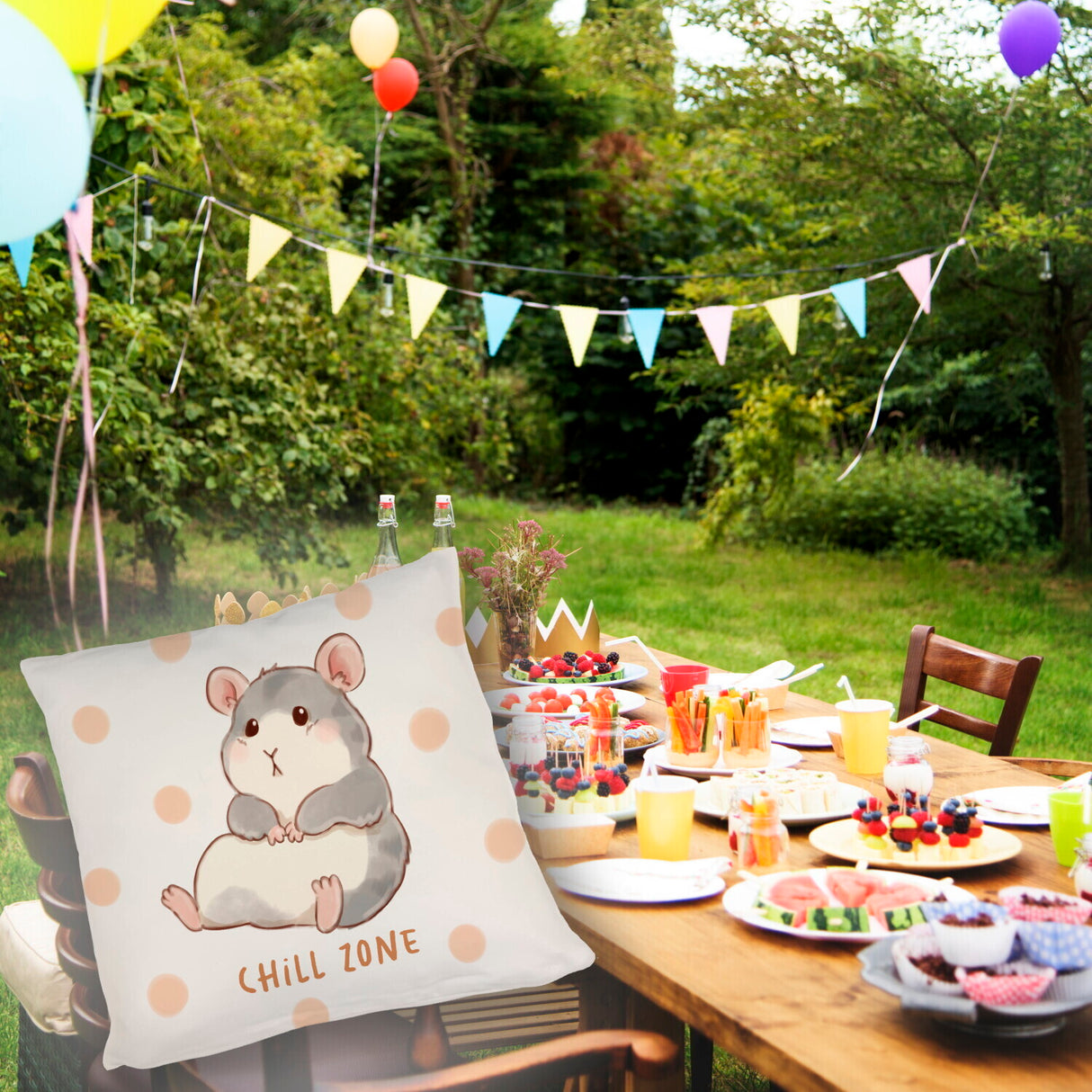 Hamster Kissen mit Spruch Chill Zone