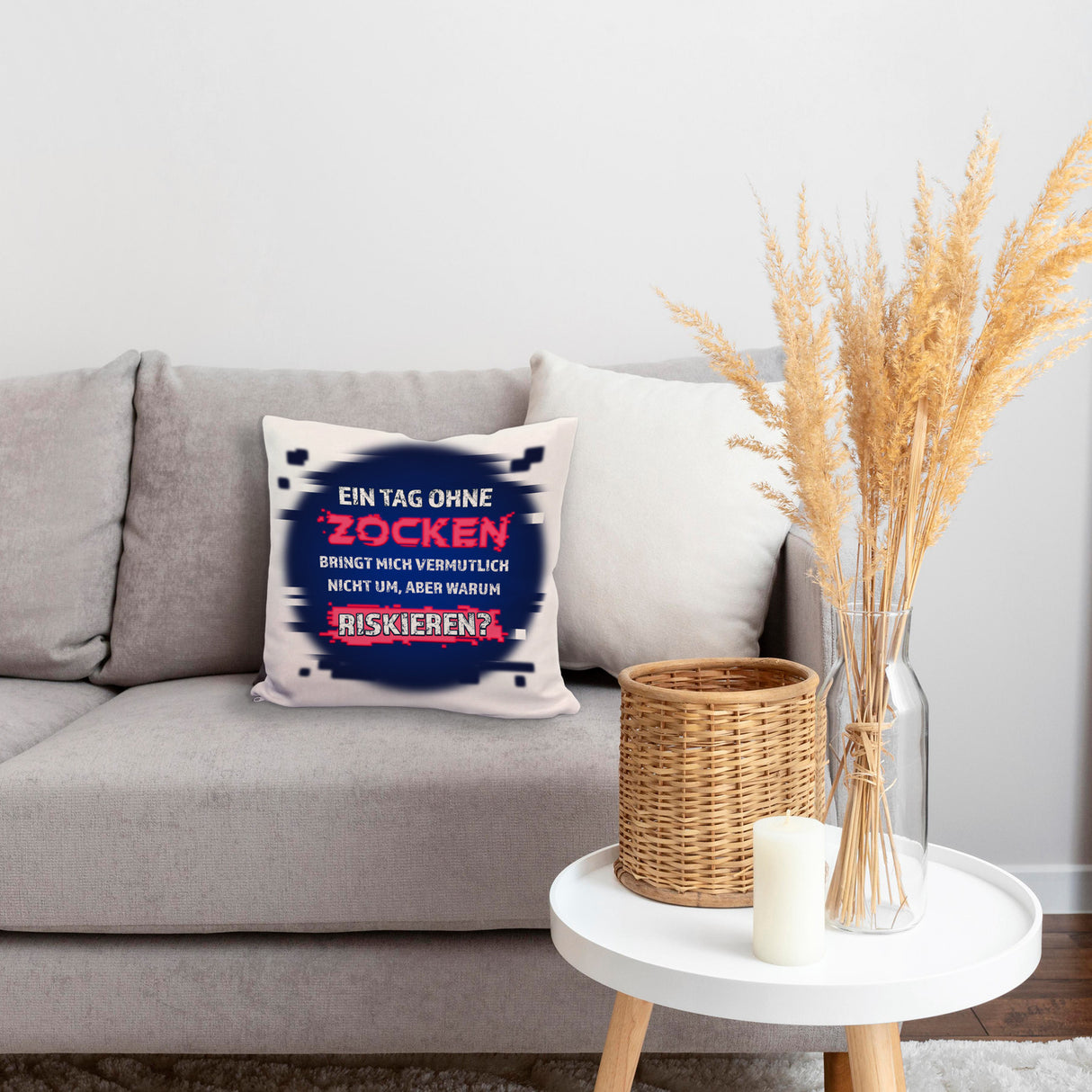 Zocker Kissen mit Spruch Ein Tag ohne Zocken