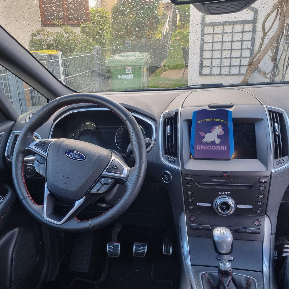 My other ride is a unicorn Einhorn Parkscheibe