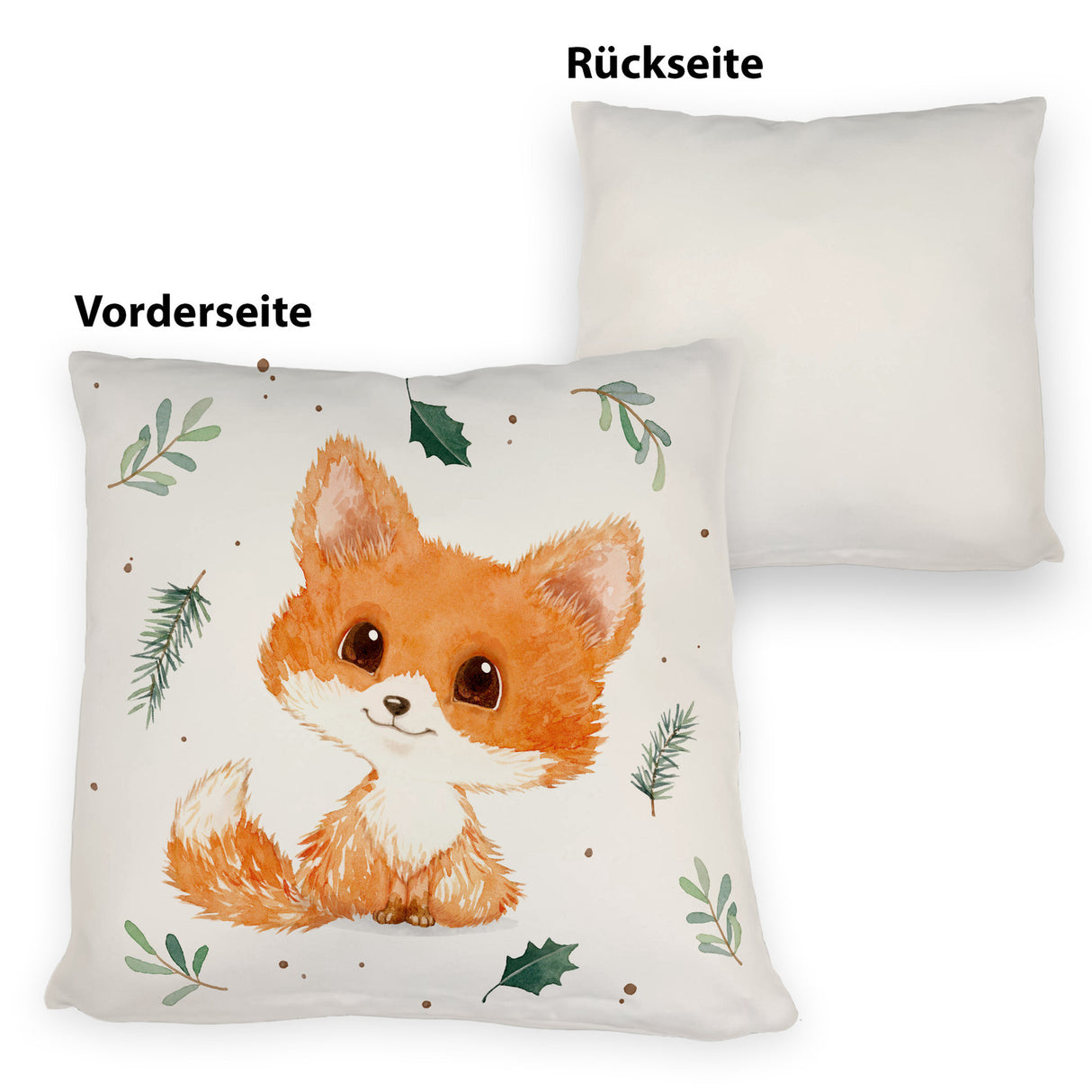 Baby Fuchs im Aquarell-Stil Kissen