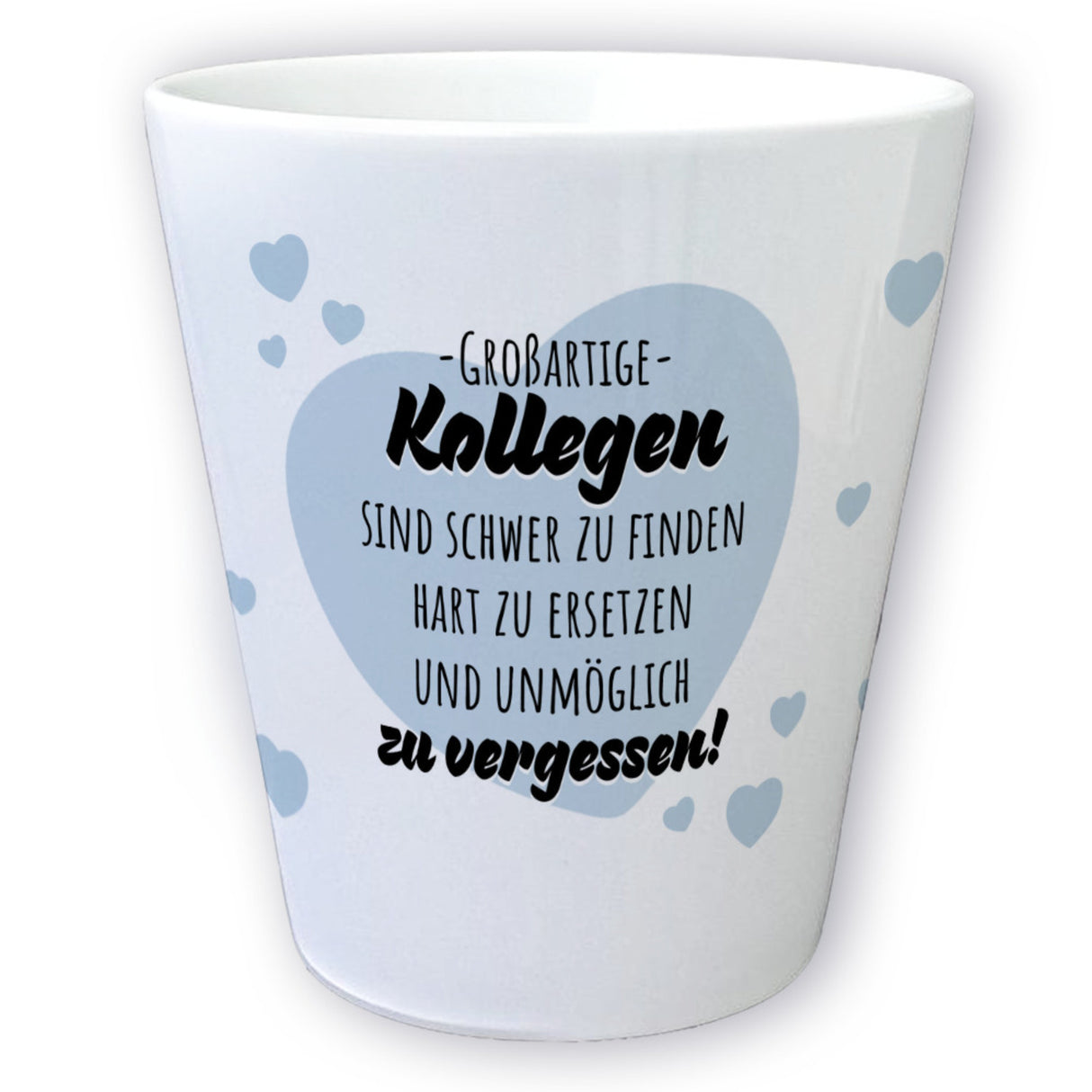 Herzen Blumentopf mit Spruch Großartige Kollegen