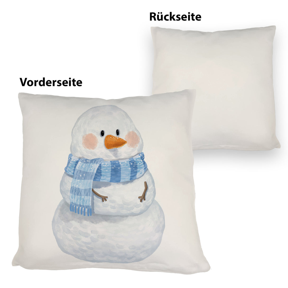 Schneemann mit Schal Kissen
