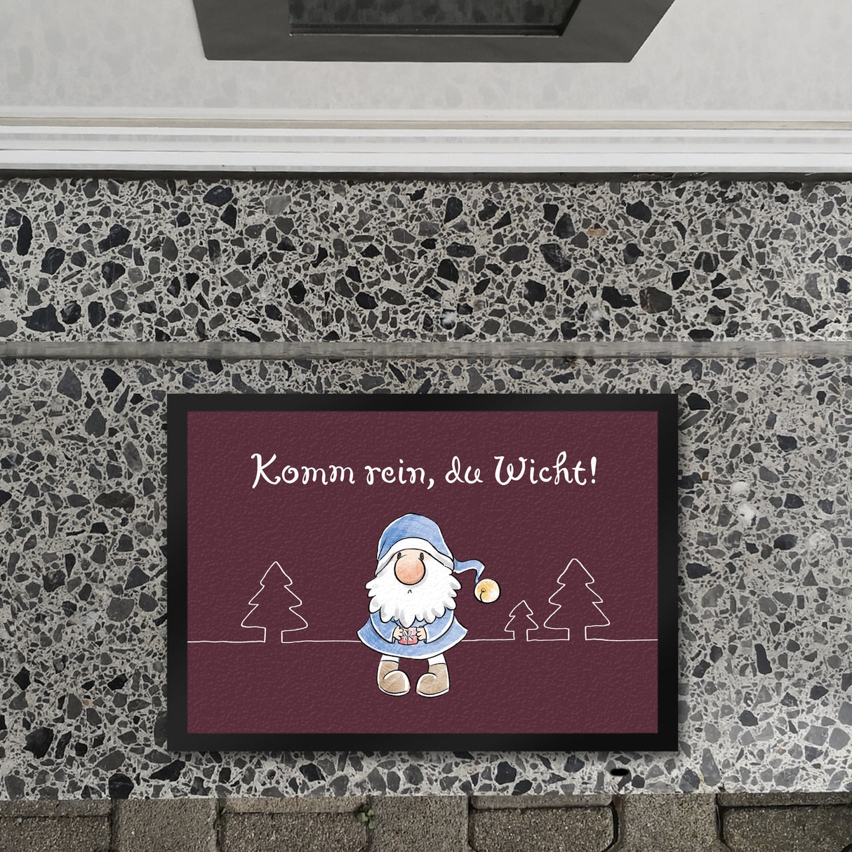 Komm rein du Wicht Fußmatte in 35x50 cm mit Spruch