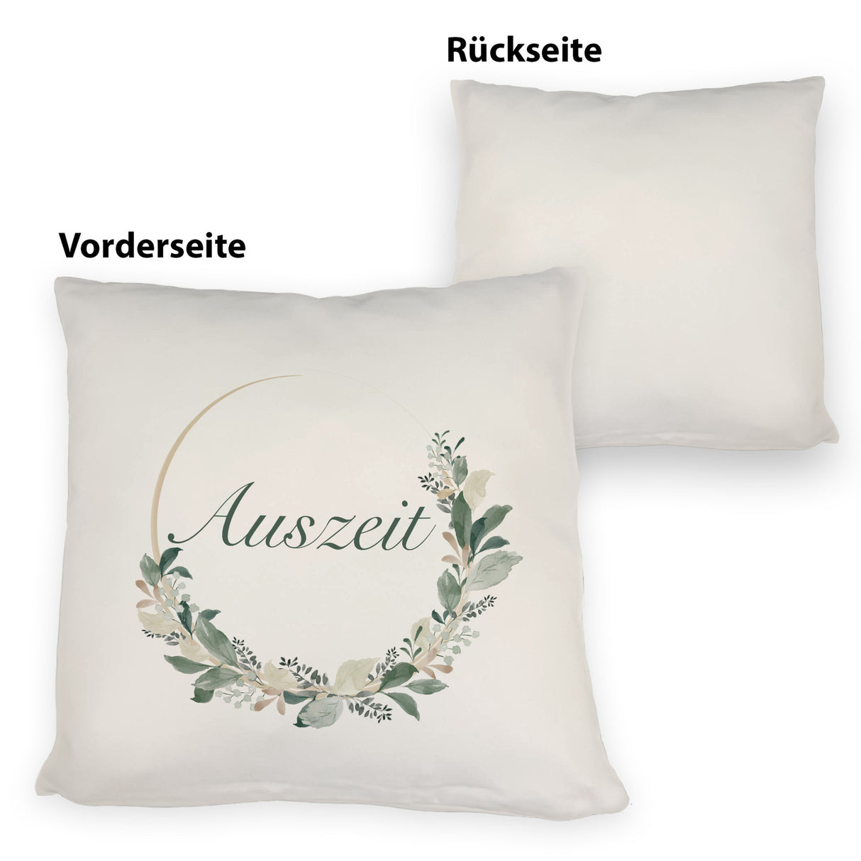 Auszeit Kissen mit Blumenornament für Eltern zum Geburtstag
