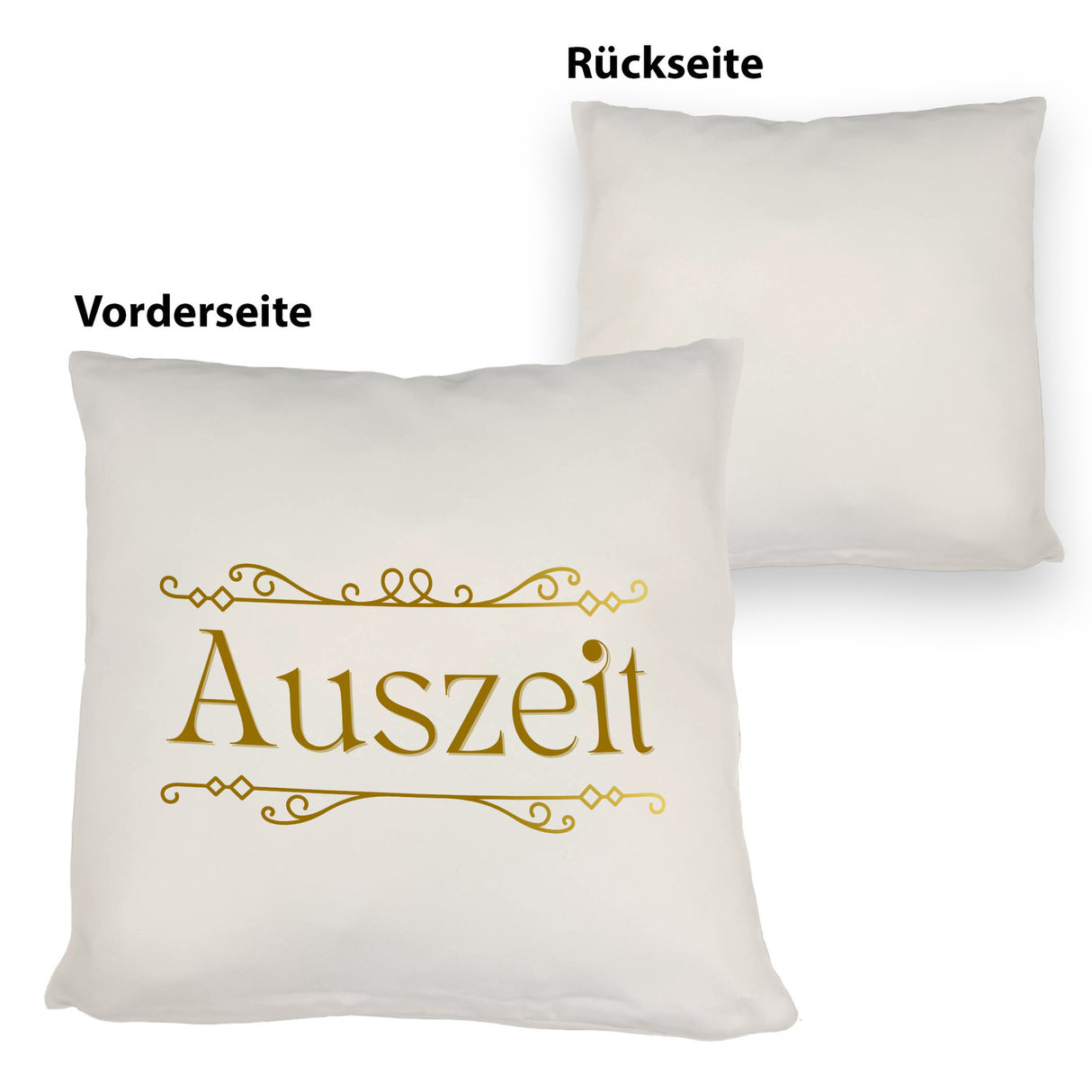 Auszeit Kissen mit Goldornament für Eltern zum Geburtstag