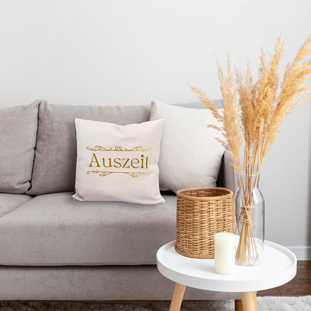 Auszeit Kissen mit Goldornament für Eltern zum Geburtstag