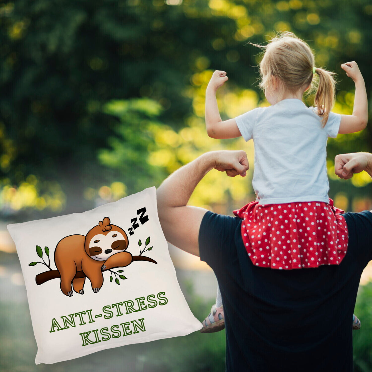 Anti-Stress Kissen mit schlafendem Faultier