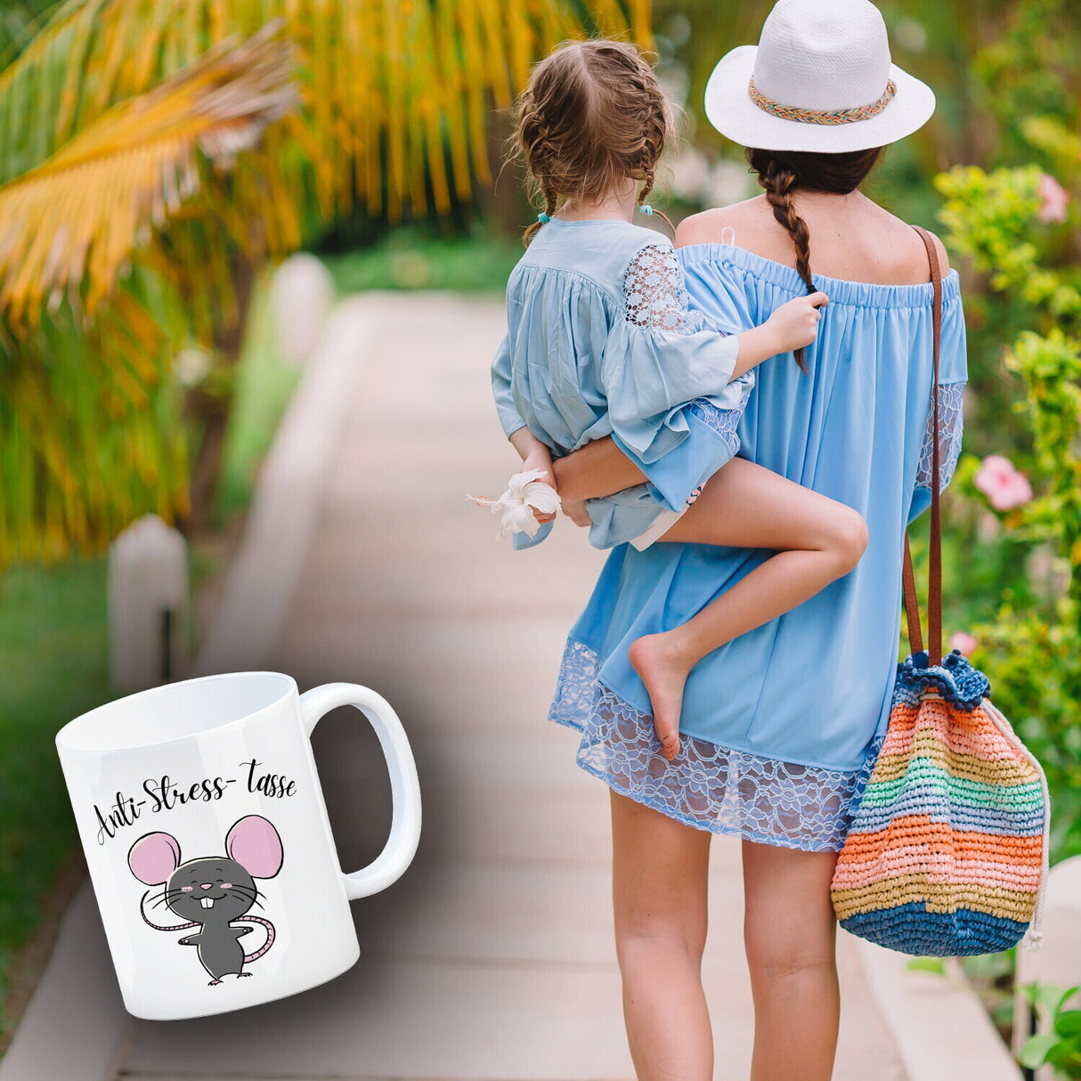 Anti-Stress Maus Kaffeebecher mit Spruch