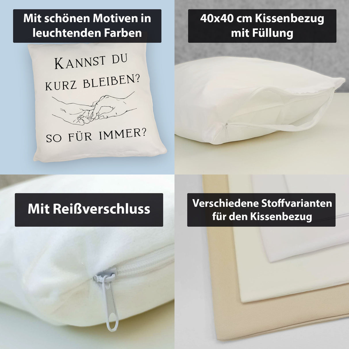 Für immer Kissen mit Spruch