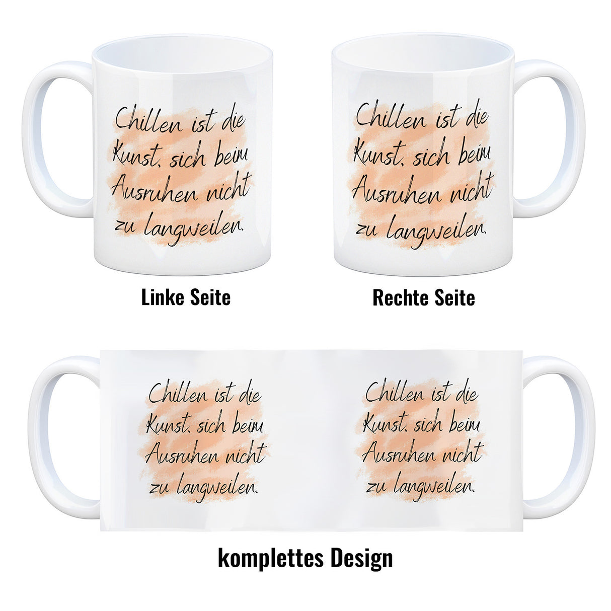 Chillen Kaffeebecher mit Spruch