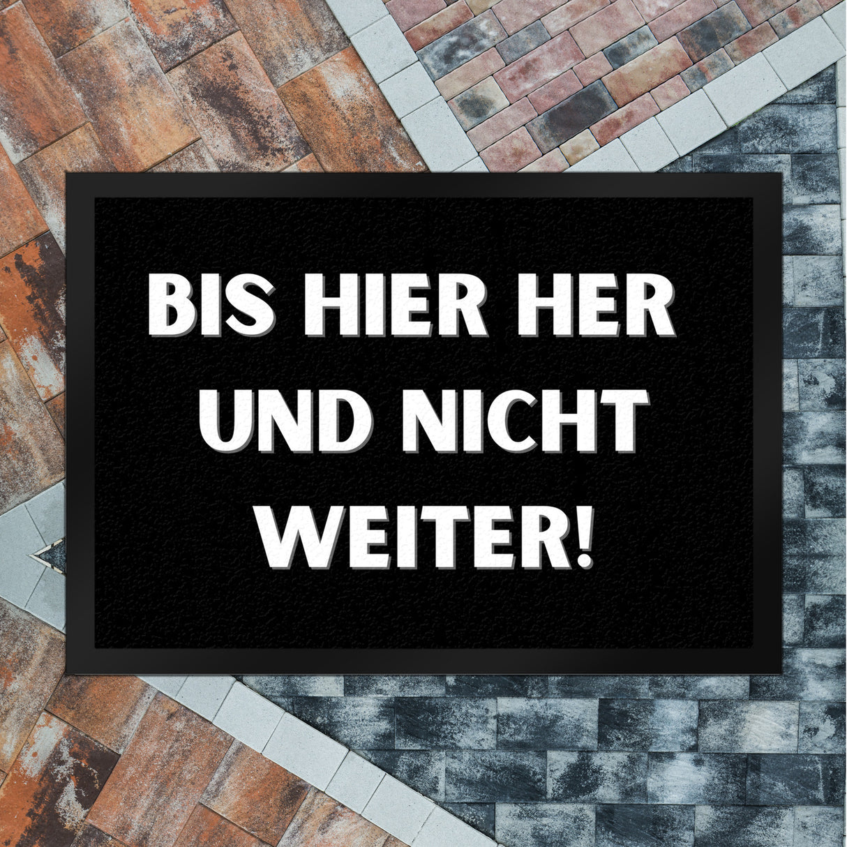 Bis hier her und nicht weiter Fußmatte in 35x50 cm