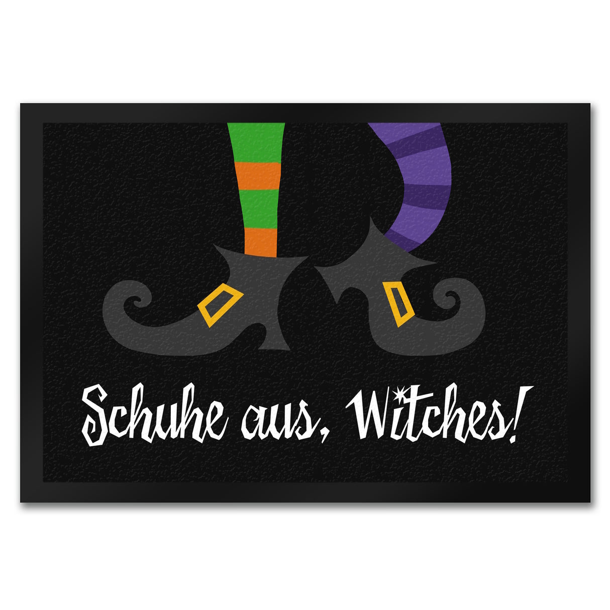 Hexen Halloween Fußmatte mit Spruch - Schuhe aus, Witches!