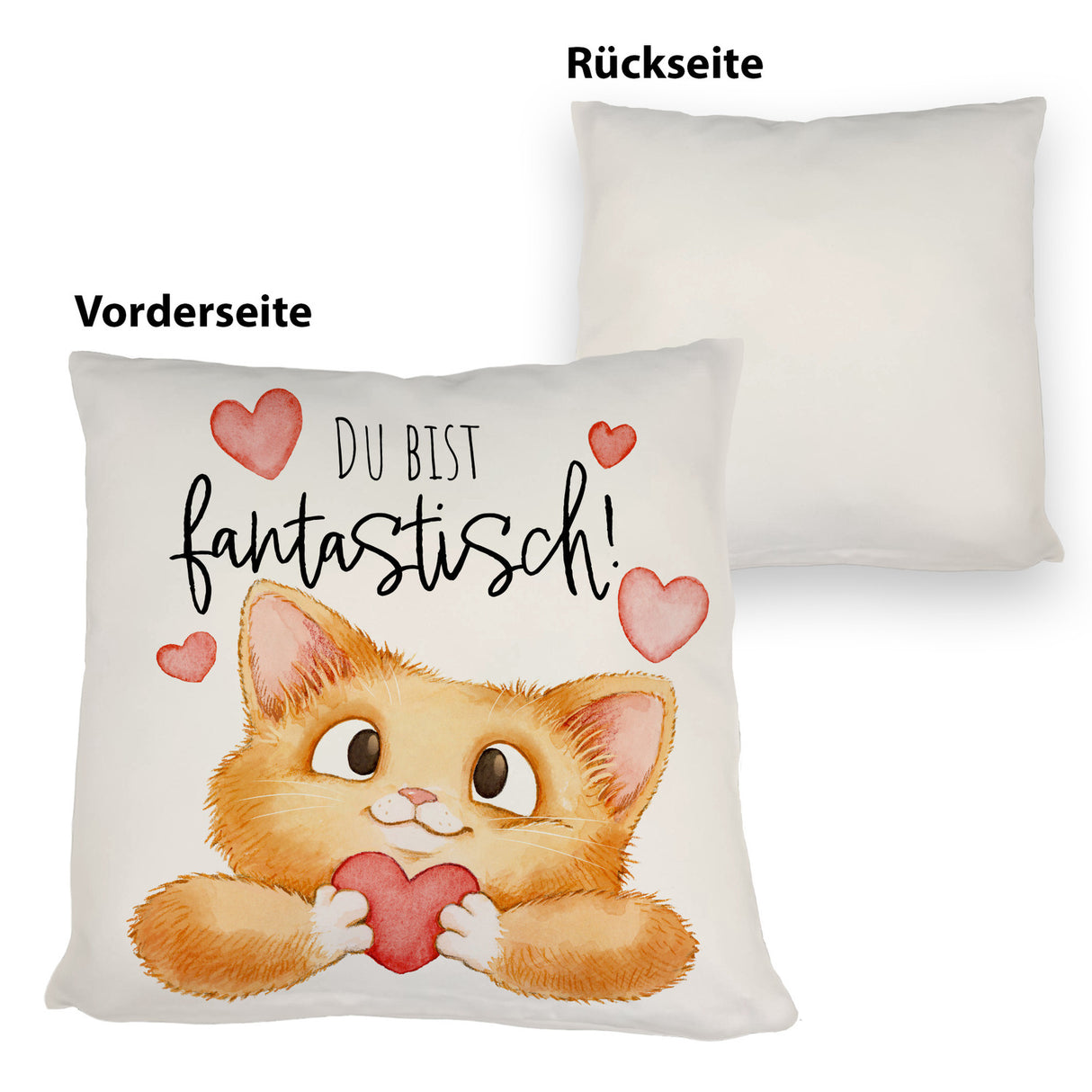 Katze Kissen mit Spruch Du bist fantastisch