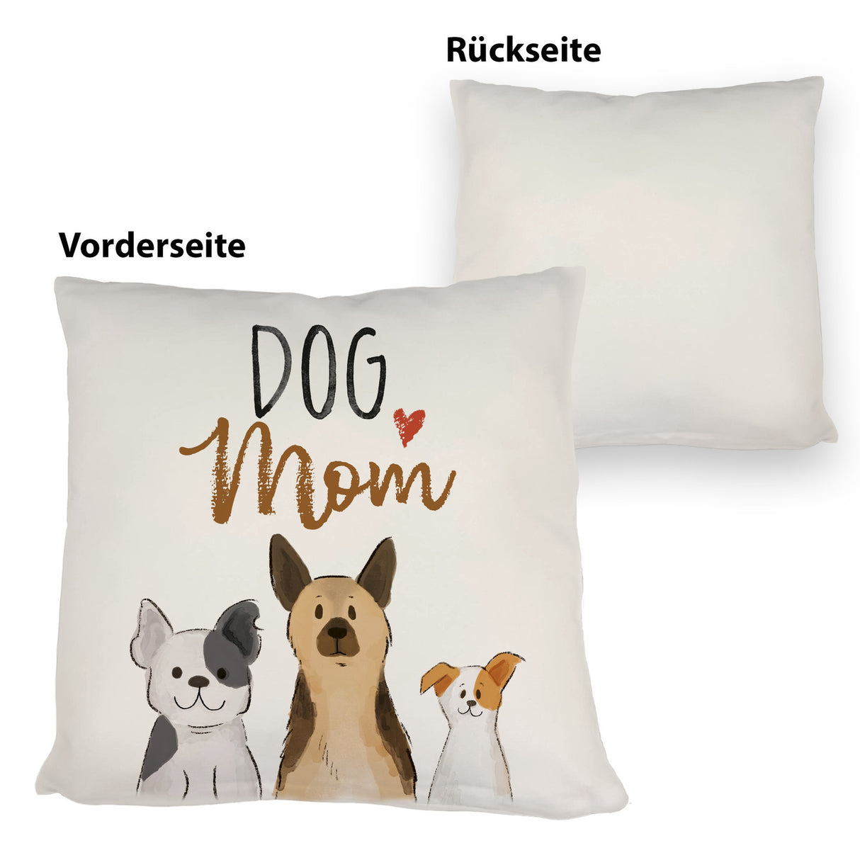 Dog Mom Kissen mit Spruch