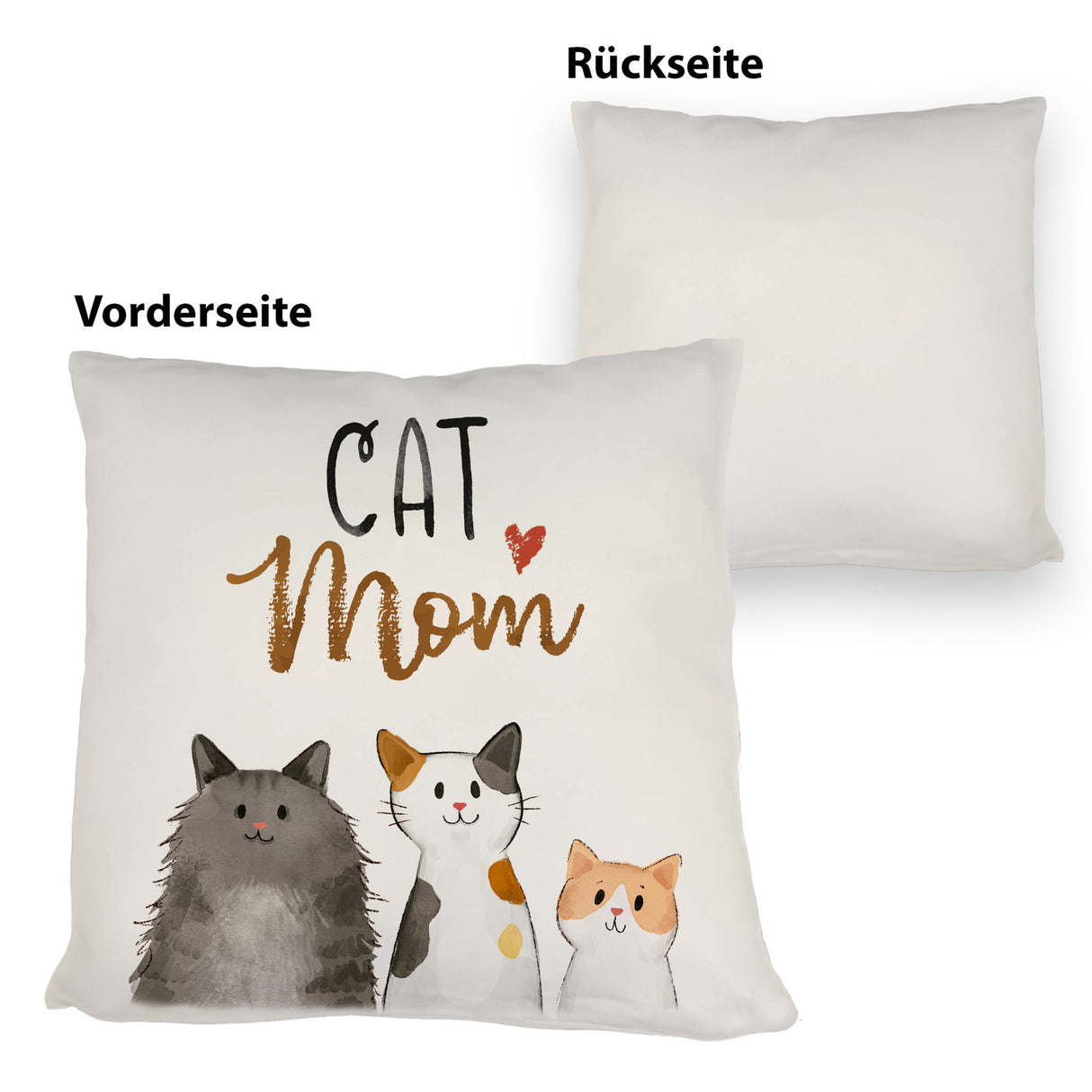 Cat Mom Kissen mit Spruch
