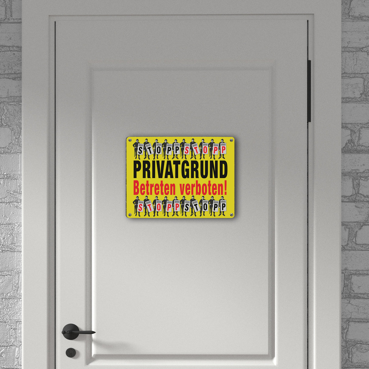 Privatgrund Metallschild in 15x20 cm mit Spruch Betreten verboten