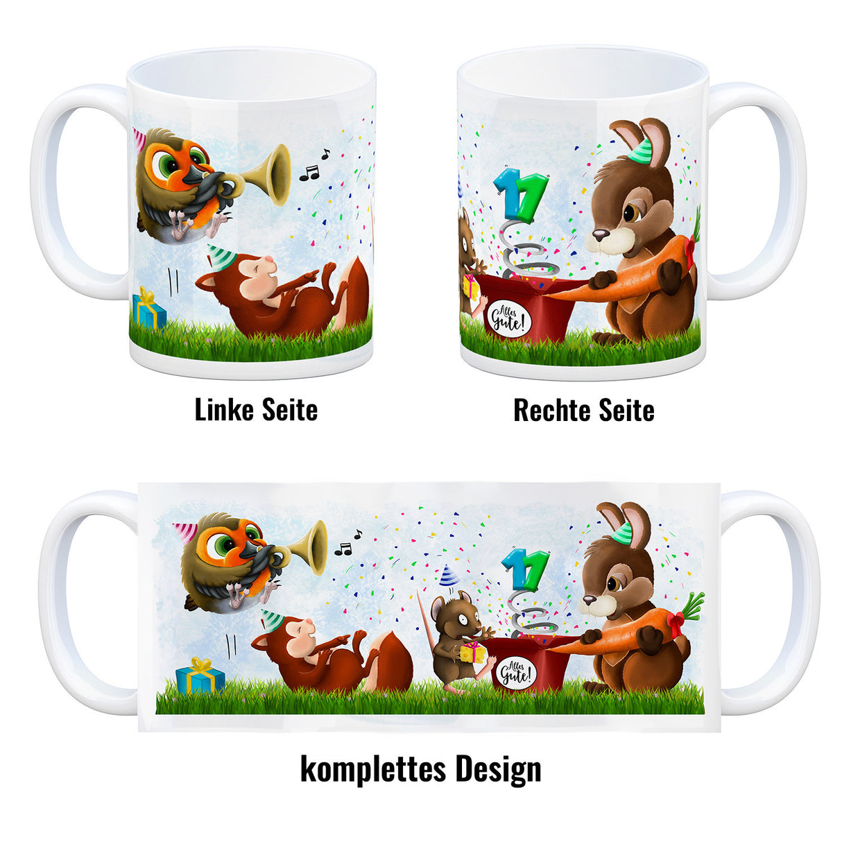 Waldtiere Überraschungsparty zum 18. Geburtstag Kaffeebecher