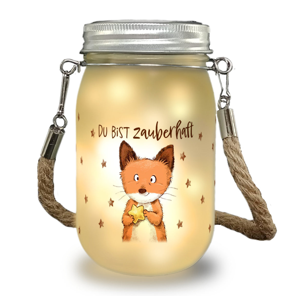 Fuchs Solarlicht mit Spruch Du bist zauberhaft