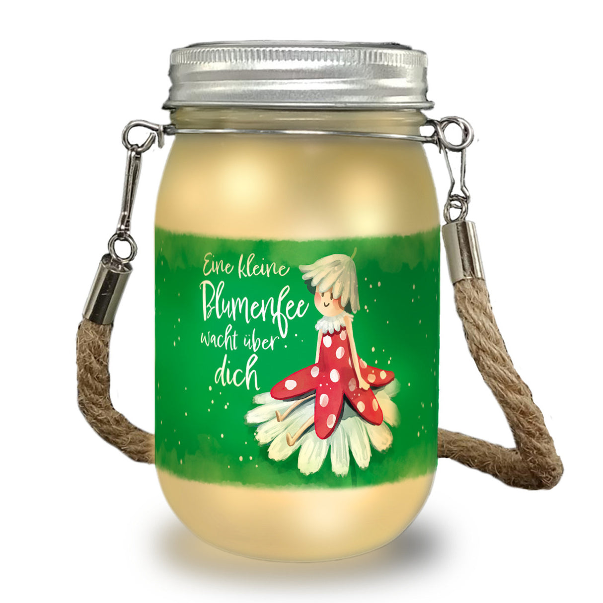 Blumenfee Solarlicht mit Spruch Eine kleine Fee wacht über dich