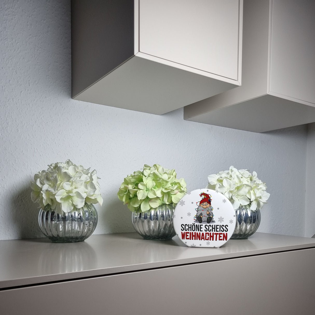 Grimmiger Wichtel Spardose mit Spruch Schöne scheiß Weihnachten