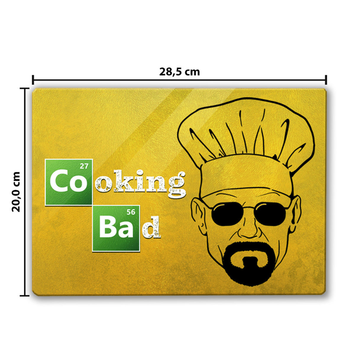 Cooking Bad Schneidebrett aus Glas mit Spruch