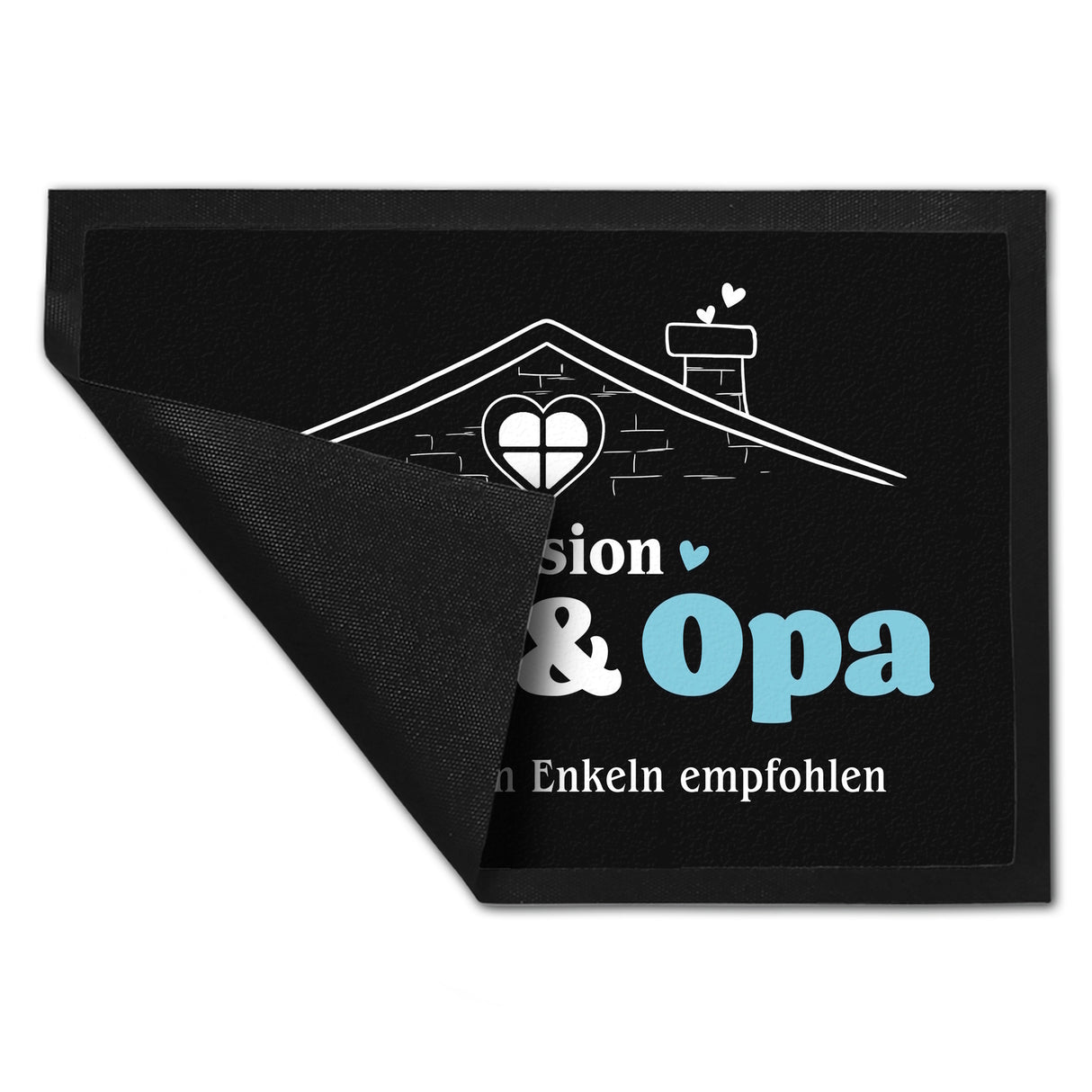 Pension Oma & Opa Fußmatte in 35x50 cm mit Spruch Von zufriedenen Enkeln empfohlen