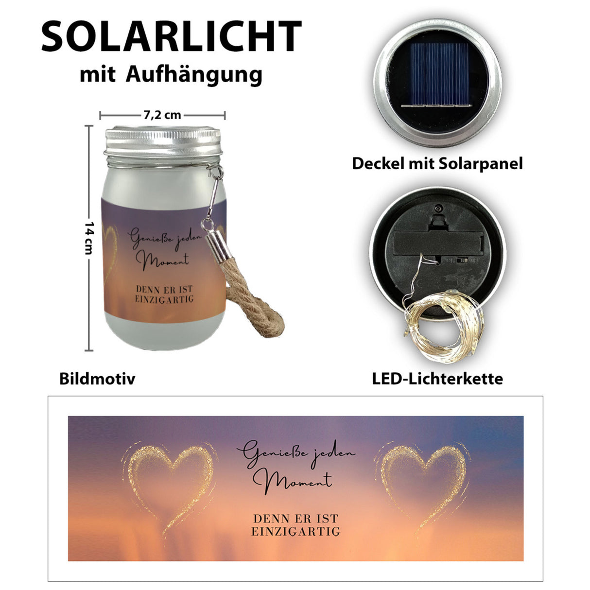 Genieße jeden Moment Solarlicht Denn er ist einzigartig
