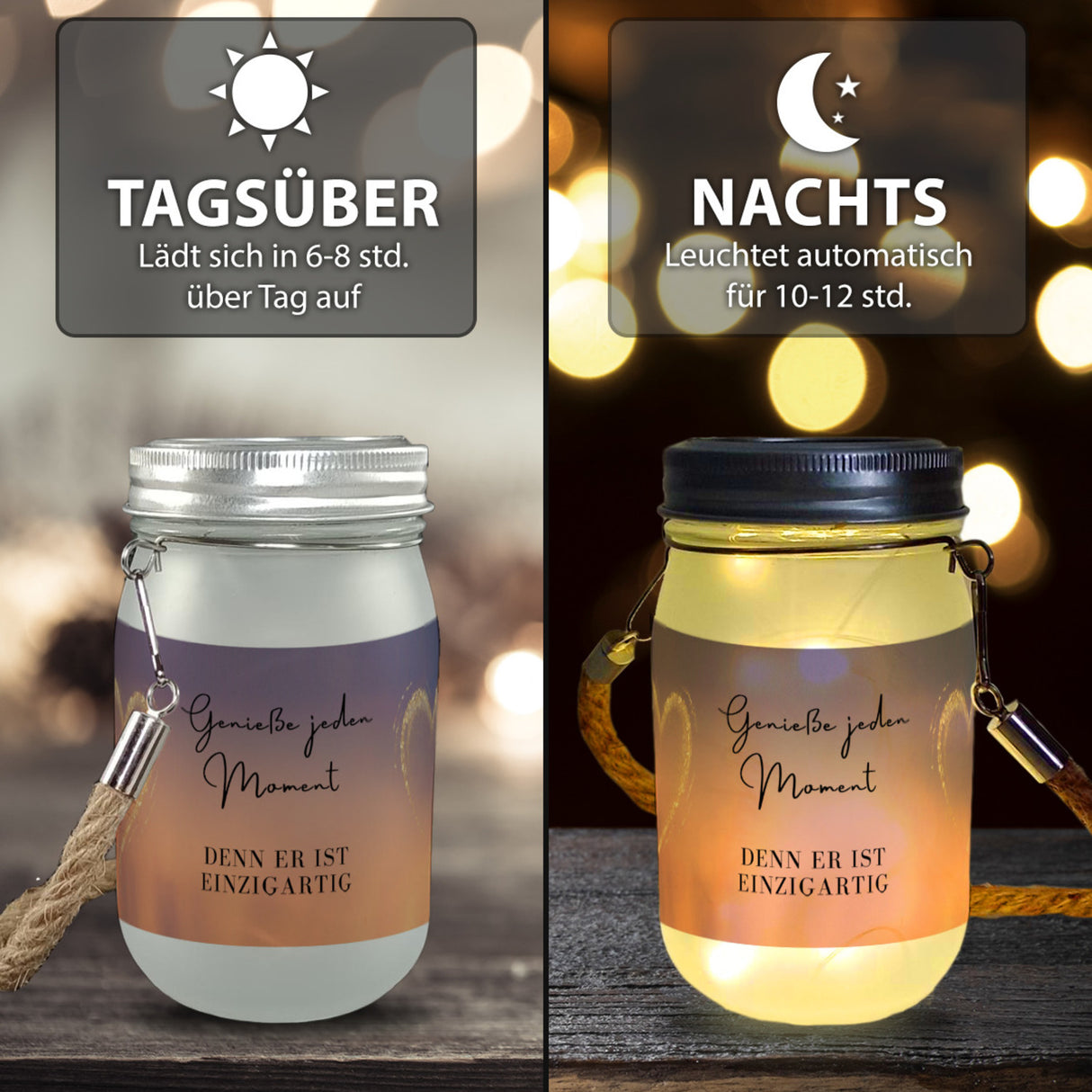 Genieße jeden Moment Solarlicht Denn er ist einzigartig
