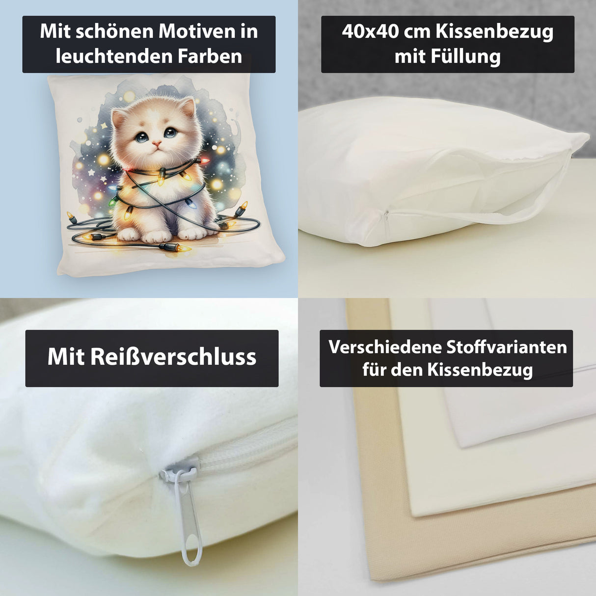 Kuschel Kätzchen Kissen