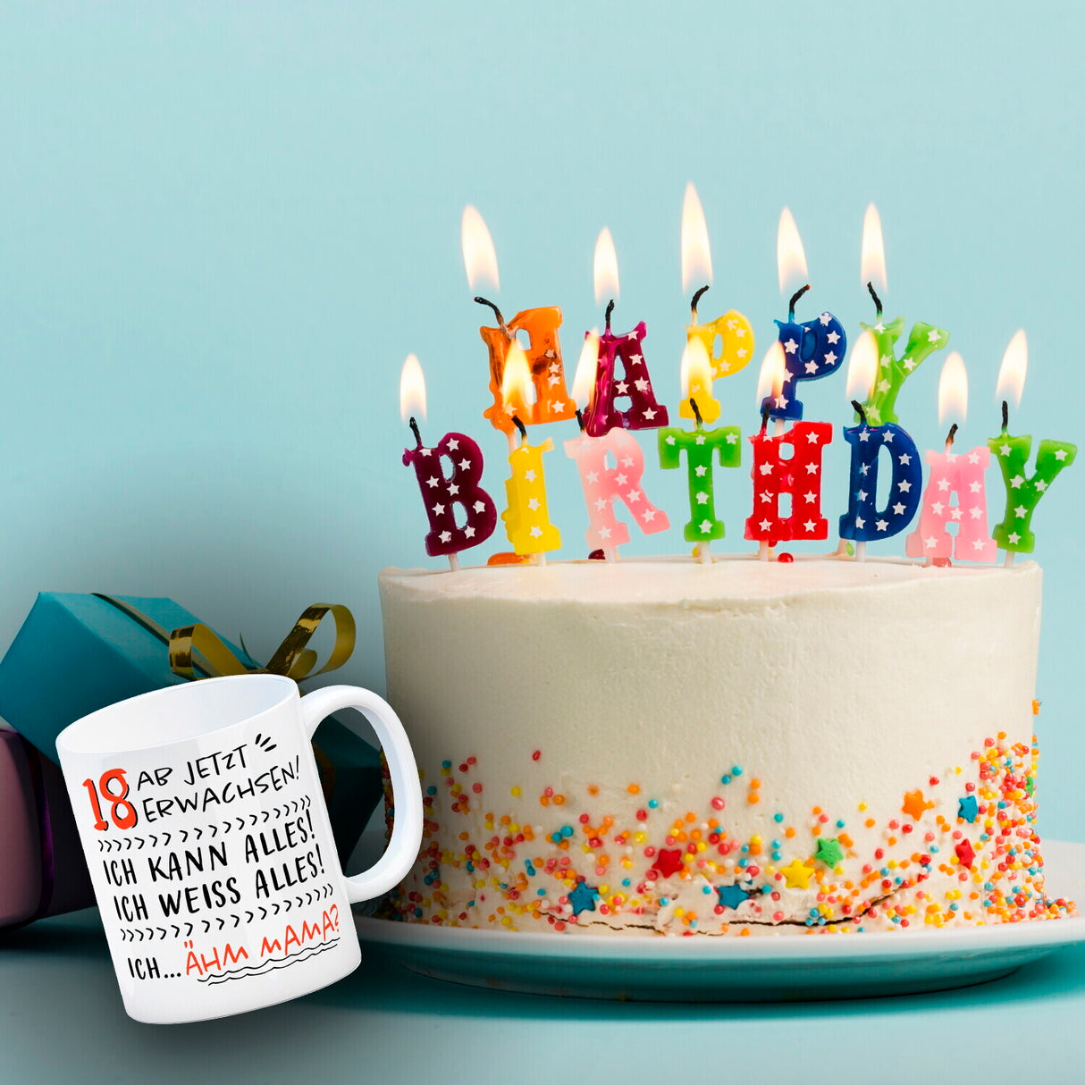 18. Geburtstag Kaffeebecher mit Spruch Ich kann alles - ähm Mama?