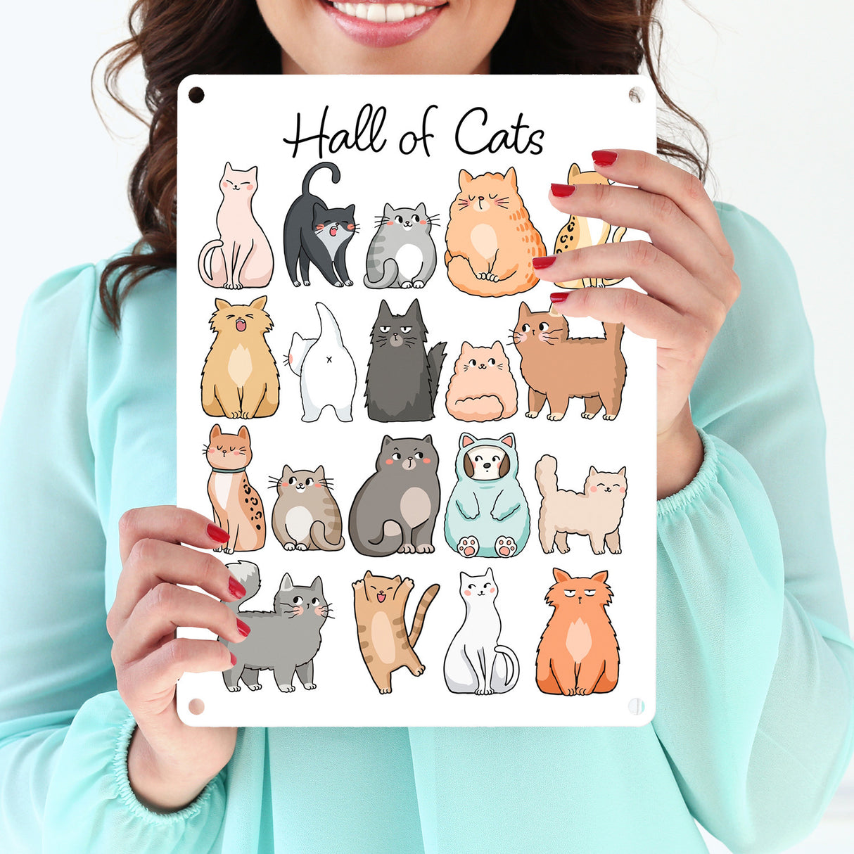 Hall of Cats Katzen Metallschild in 15x20 cm