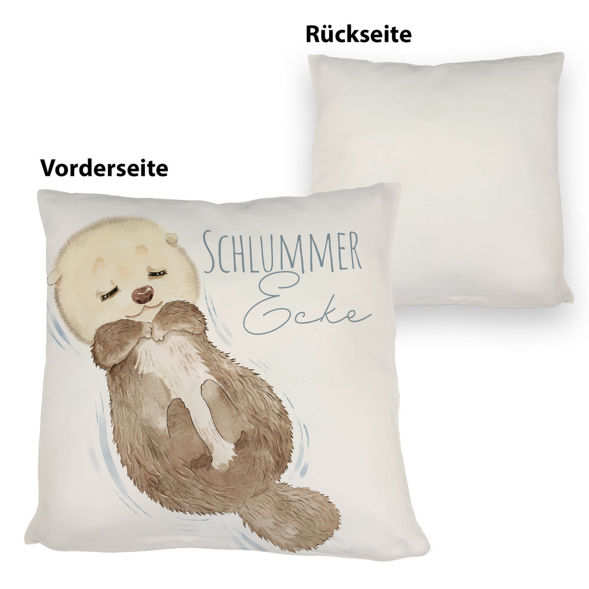 Otter Kissen mit Spruch Schlummerecke