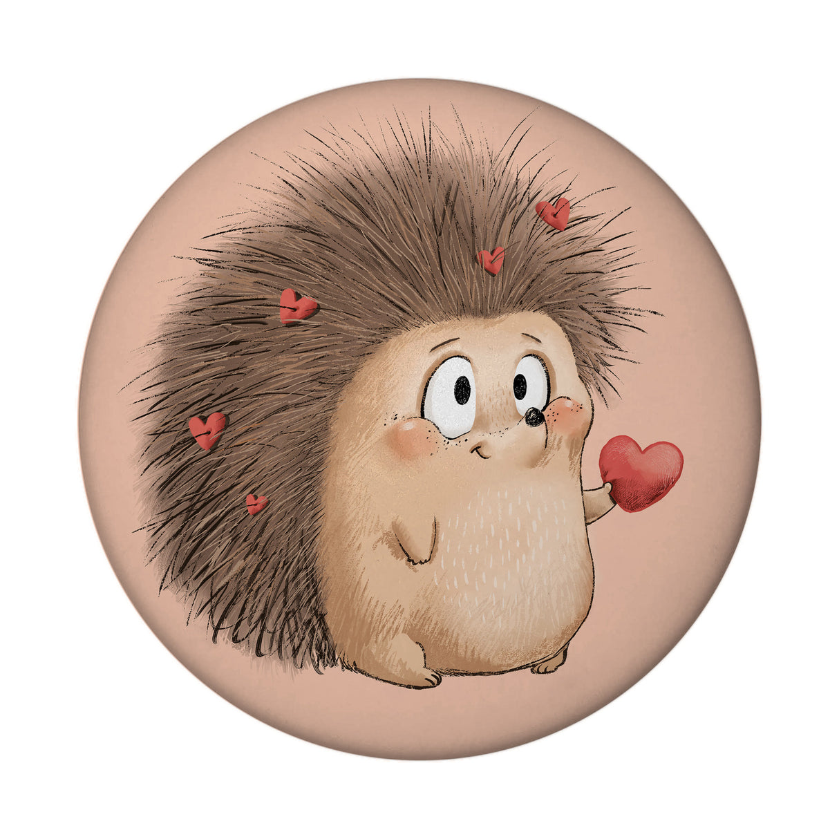 Verliebter Igel Magnet rund rund